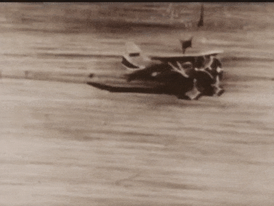 Hall Bulldog taking off at the 1932 Thompson Trophy Race in Cleveland